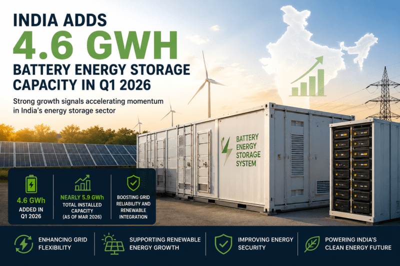 India Crosses 5.9 GWh Installed Battery Storage Capacity Milestone