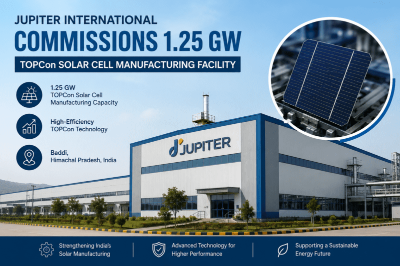 New 1.25 GW TOPCon Solar Cell Plant Strengthens Jupiter's Manufacturing Footprint